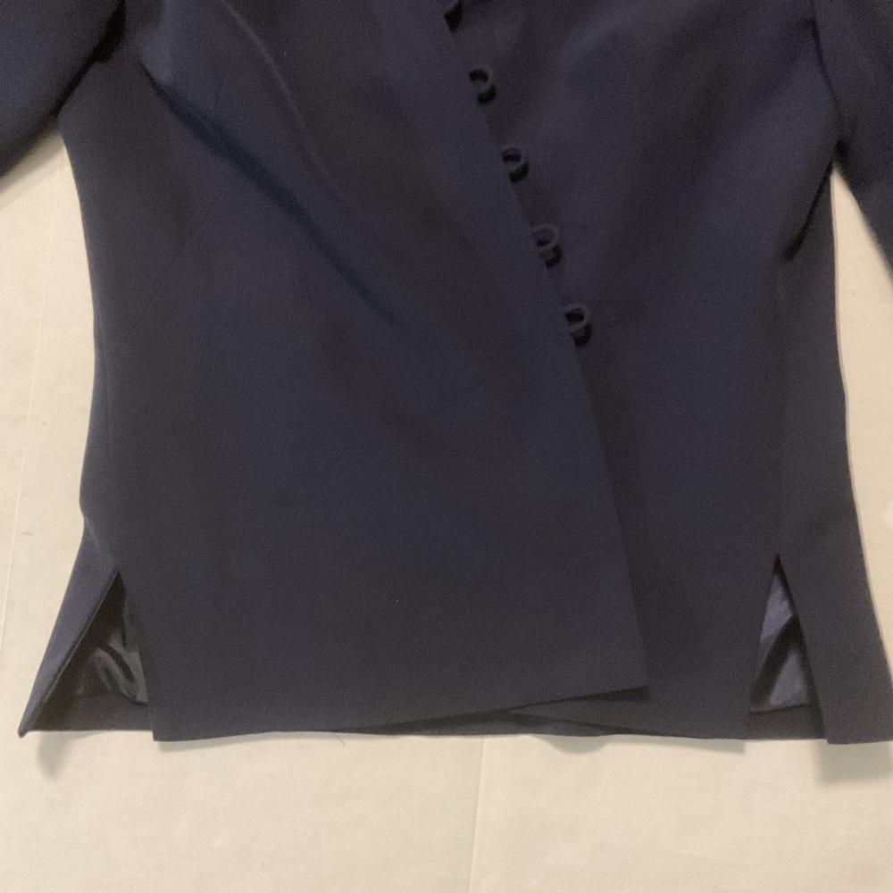 Talbots Pure Silk Dark Blue Silk‎ Blazer - Picture 7 of 11